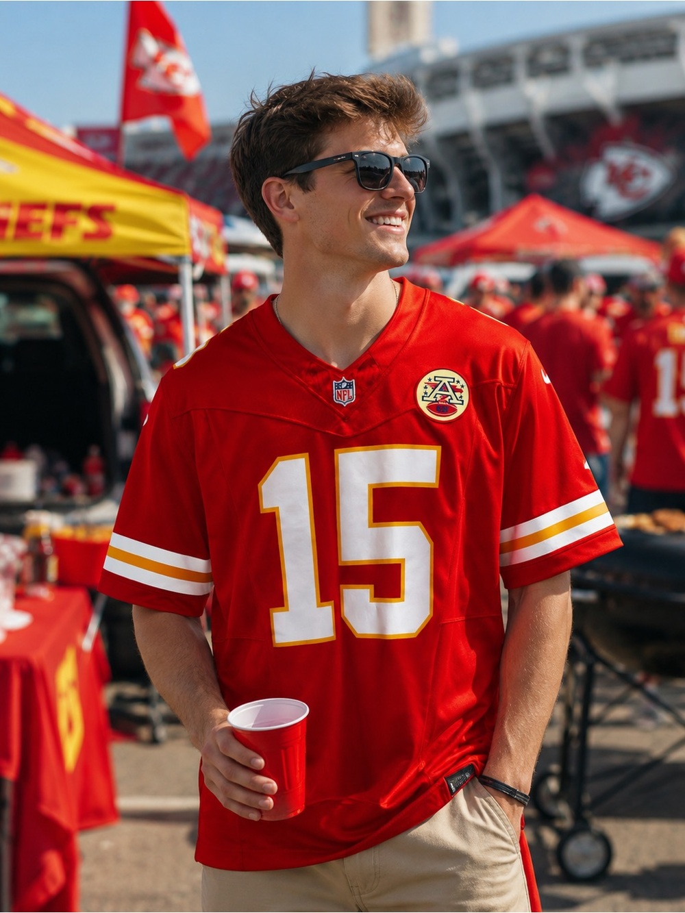 Nike Kansas City Chiefs Patrick Mahomes #15 Jersey Red Size Large - Picture 5 of 5